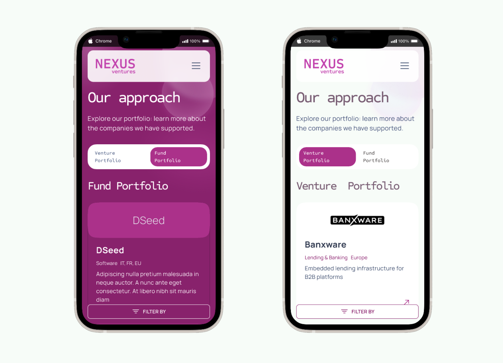 Homepage first section of the web app 'Esse Diagnostic Systems'