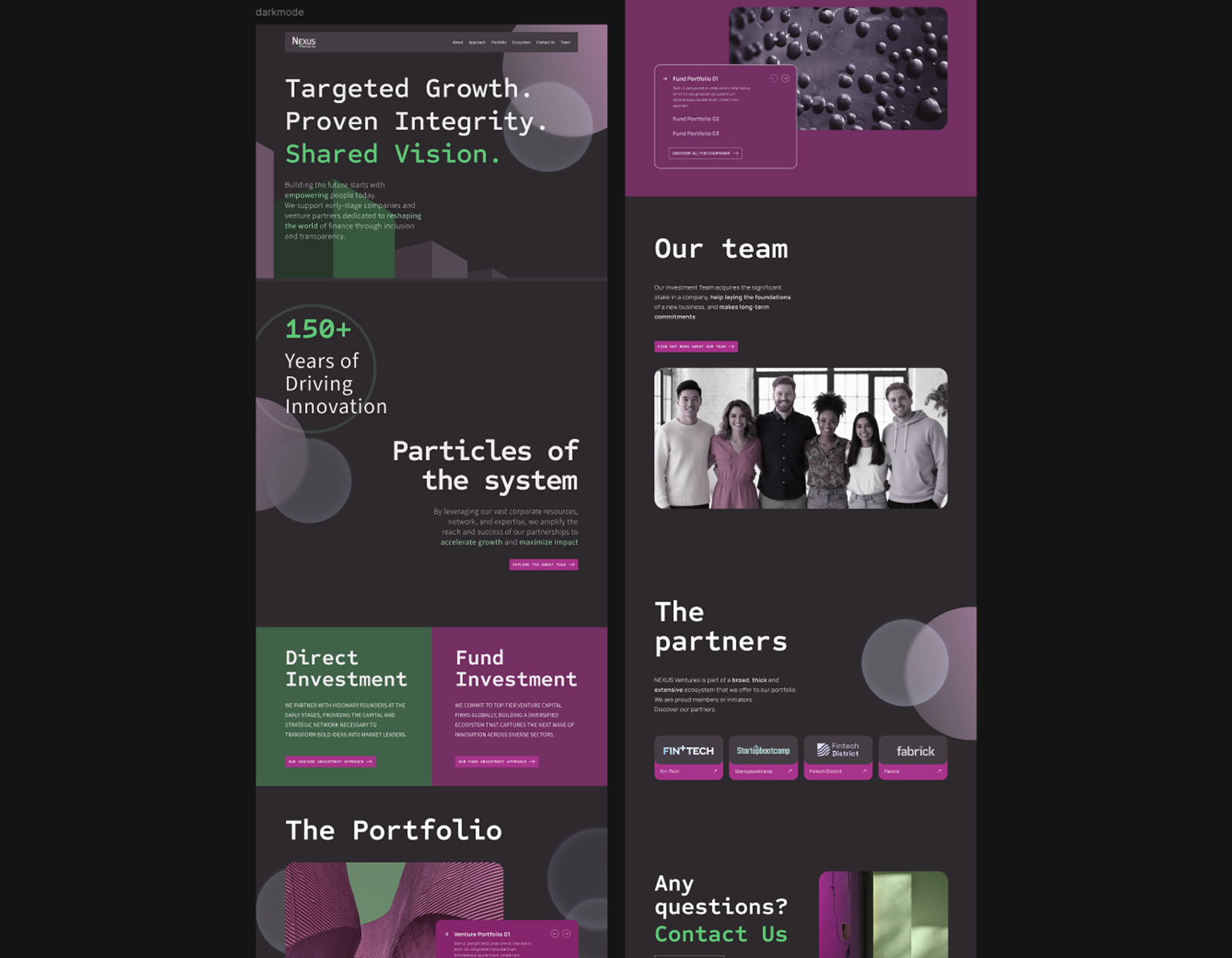 The Disruptive version of the UI, dark mode.