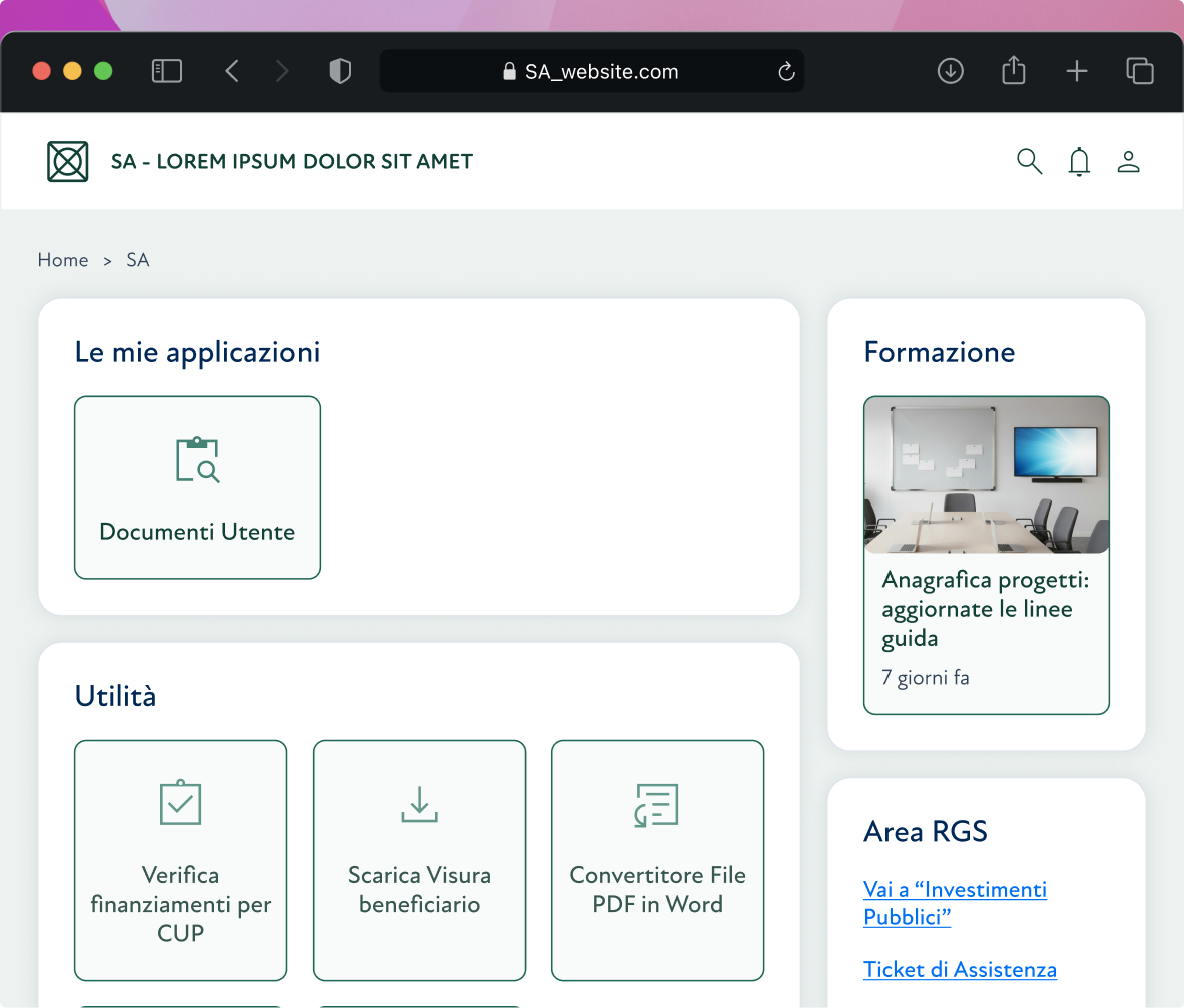 Homepage first section of the web app 'Esse Diagnostic Systems'