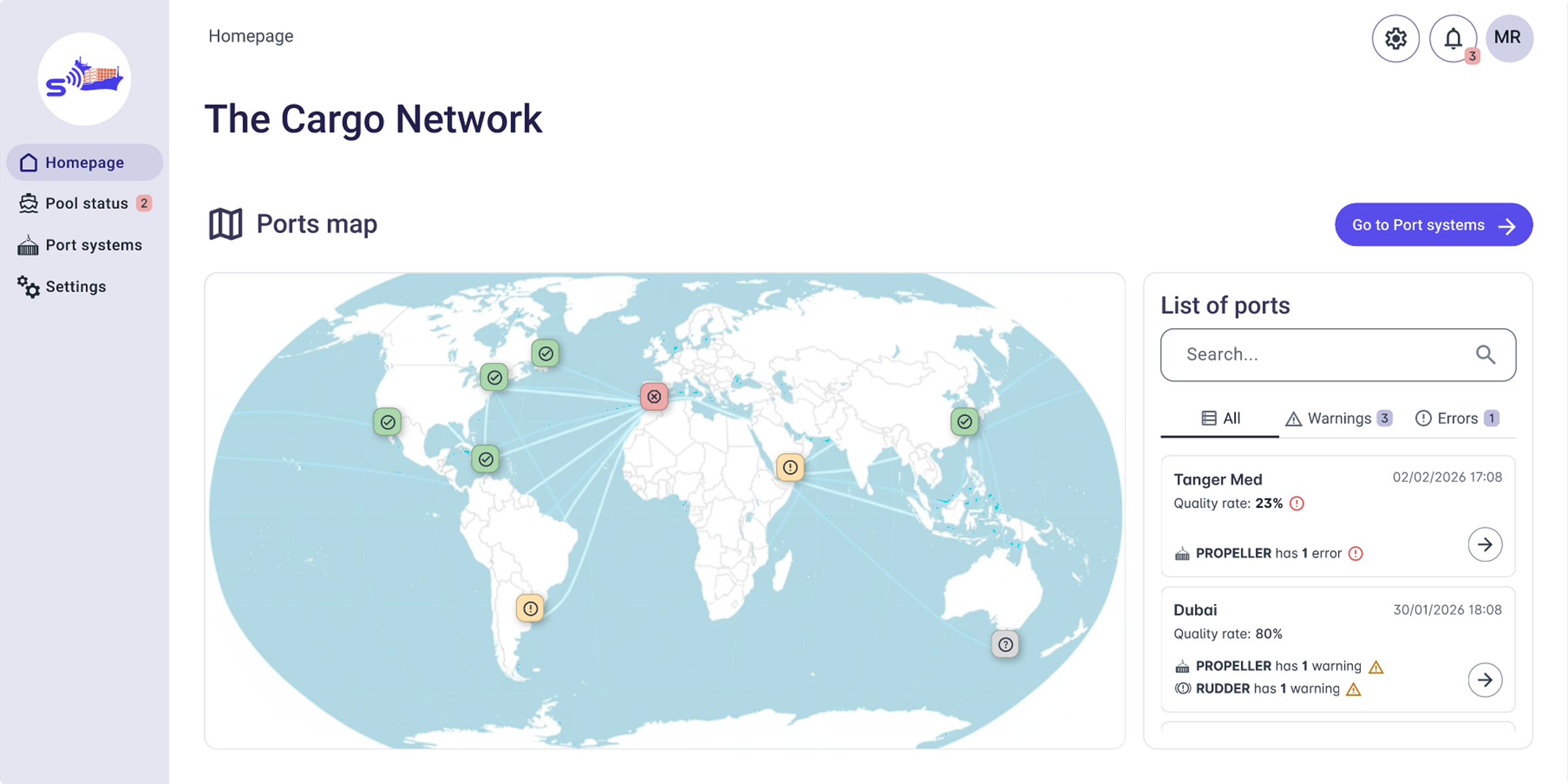 Homepage first section of the web app 'Esse Diagnostic Systems'